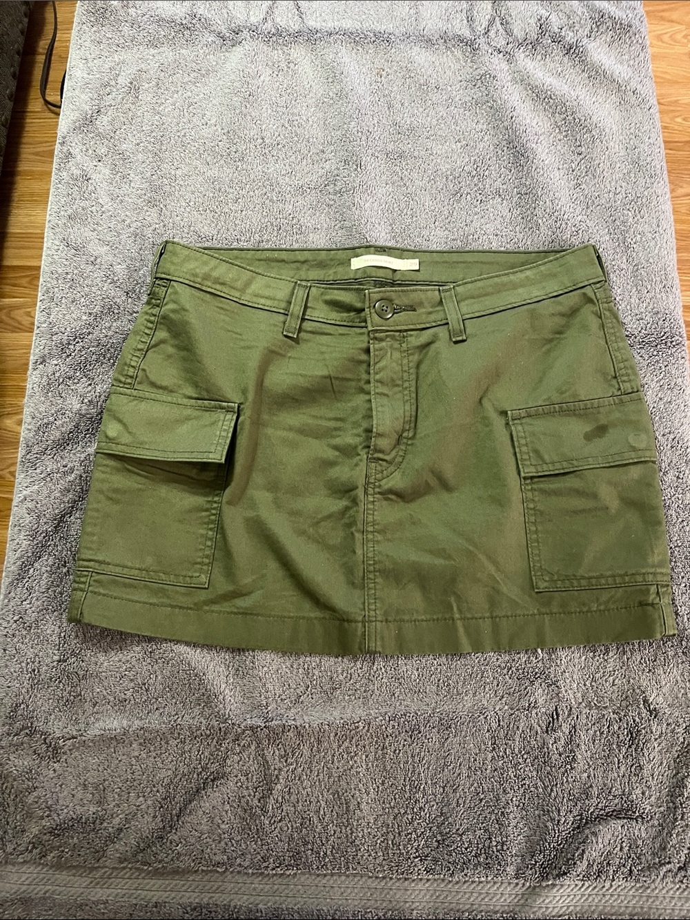 Levi's Olive Green Cargo Mini Skirt